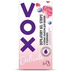 Полоски гелевые для бикини и подмышек `VOX` 6 шт + 2 салфетки