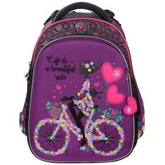 Ранец Hummingbird 102T (Pur) Девочка на велосипеде 39*28*24см