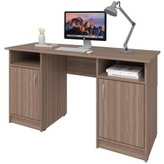 Письменный стол СитиМебель двухтумбовый, ШхГ: 140х50 см, цвет: ясень шимо темный