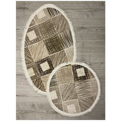 Набор ковриков для ванной комнаты "Абстракция", светло-коричневый Arloni