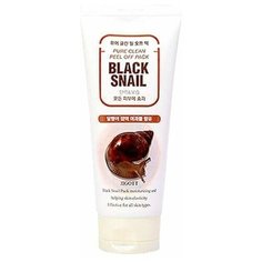 Маска-пленка очищающая с муцином черной улитки jigott black snail pure clean peel off pack, 180мл