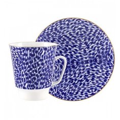 Чашка с блюдцем кофейная. Императорский фарфоровый завод. Форма Майская. Рисунок Quiet. 165 мл.