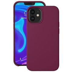 Чехол для Apple iPhone 12 mini Deppa Liquid Silicone бордовый
