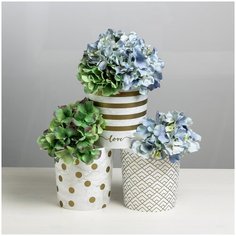 Набор кашпо 3 в 1 «Золотое напыление», 1,6 л Дарите счастье