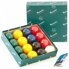 Комплект бильярдных шаров для русской пирамиды Aramith Premier 68 мм цветные без номеров