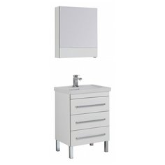 Комплект мебели для ванной Aquanet Сиена 60 напольный, 3 ящика, белый