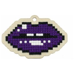 Алмазная мозаика на дереве Подвеска «Губы», Гранни Wood