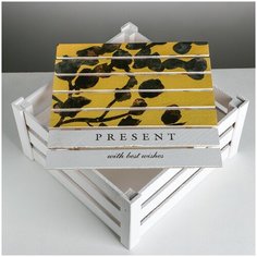 Коробка деревянная подарочная Present, 30 × 30 × 15 см Дарите счастье