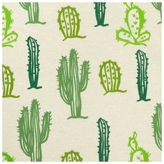 Простыня на резинке Этель 140*200*25 см, "Кактусы", 100% хлопок, бязь, 125 г/м² 5617908