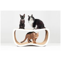 Когтеточка Carton Cat "Infinity XL", цвет: белый, 78 х 24 х 39 см