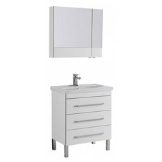 Комплект мебели для ванной Aquanet Сиена 70 напольный, 3 ящика, белый