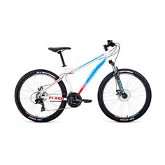 Велосипед горный хардтейл FORWARD FLASH 26 2.2 S disc 26" 17" белый/голубой