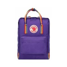 Рюкзак Kanken с радужными лямками фиолетовый Fjallraven