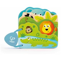 Развивающая игрушка Hape Книжка-игрушка Дикие животные