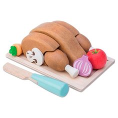 Набор продуктов с посудой Le Toy Van Жареная курочка с овощами TV314 бежевый/красный/коричневый