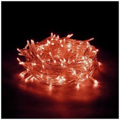 Гирлянда Vegas Бахрома световая постоянное свечение (300 х 60 см), 72 ламп, красный/прозрачный провод