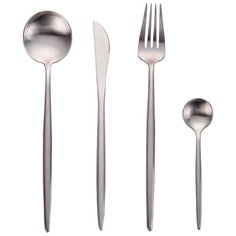 Xiaomi Набор столовых приборов Maison Maxx Stainless Steel Modern Flatware Set 4 предмета silver