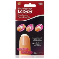 Накладные ногти KISS Everlasting French Wrap Kit KFB01 бесцветный 28 шт.