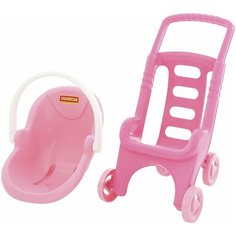 Прогулочная коляска Полесье Pink Line 2x1 (44525) розовый