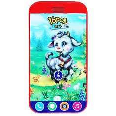 Интерактивная развивающая игрушка Город Игр Смартфончик "Серенький козлик", красный