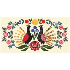 Конверт для денег Учитель Городецкая роспись (КД-226), 1 шт.