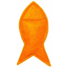 Игрушка для кошек Великий кот Мини-рыбка с кошачьей мятой 5 см оранжевый