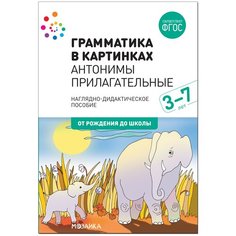 Набор карточек Мозаика-Синтез Грамматика в картинках. Антонимы. Прилагательные 29.5x20.5 см 8 шт.
