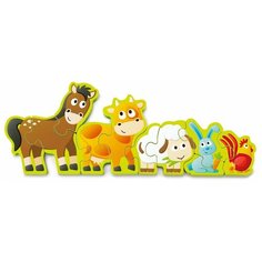 Пазл Hape Числа и животные (E1628), 10 дет.