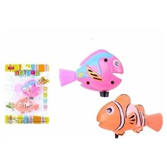 Игрушка заводная для ванной Junfa "Рыбки "Потеша" 2шт (розовая и оранжевая)