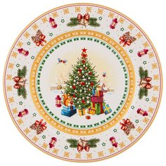 Тарелка обеденная с новым годом! елка 27 см Lefard (85-1606)