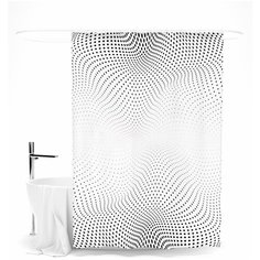 Шторка для ванной Сирень "Абстрактные волны"