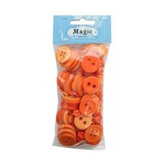 Пуговицы ассорти Палитра 100г/упак (Оранжевый) Magic Buttons