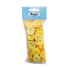 Пуговицы ассорти Палитра 100г/упак (Желтый) Magic Buttons