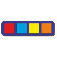 Рамка-вкладыш "Сложи квадрат. 4 квадрата. Уровень 3" (арт. 64506) Woodland