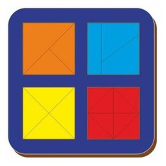 Рамка-вкладыш "Сложи квадрат. 4 квадрата. Уровень 2" Woodland