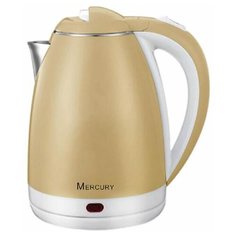 Чайник Mercury MC-6733, золотистый/белый
