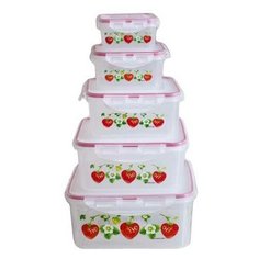 Набор контейнеров, с защелками (5 штук) Flatel