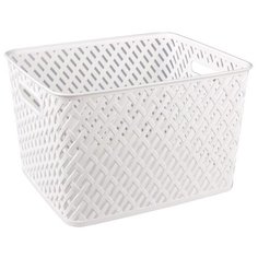 Корзина "Плетенка", 35х29х22,5 сантиметров, белая Alternativa