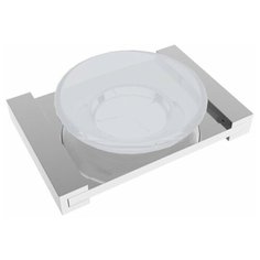 Мыльница подвесная, матовое стекло LINISI мод. SIGMA, настенный, арт. 83585 хром.