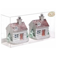 Набор ёлочных игрушек ЧУДЕСНЫЕ ДОМИКИ, 10х6.5х10 см (комплект - 2 шт.), BILLIET 210209