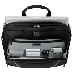 Портфель для ноутбука "Wenger", 15, черный, полиэстер/ПВХ, 40x15x33 см, 9 л