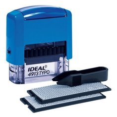 Штамп самонаборный, 5-строчный "Trodat Ideal 4913 P2", оттиск 58х22 мм, синий, без рамки