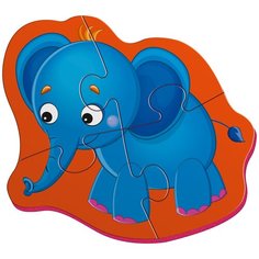 Мягкие магнитные пазлы для малышей "Слоник и зебрик" Vladi Toys