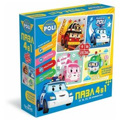 Пазл 4в1 9-16-25-36эл Робокар Поли Рядом с друзьями Origami 5793/O
