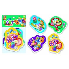 Пазлы мягкие Baby Puzzle "Чудо зоопарк" 4 картинки, 12 эл. Vladi Toys VT1106-60