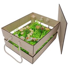 НА-026 Набор для оформления подарка Фруктовый, ящик 25*20 см, белый Astra & Craft