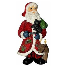 Статуэтка-подвеска САНТА СО ЗВЕРУШКАМИ, полирезин, 5.1х4.3х10.2 см, Forest Market 3D1103