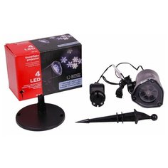 Светодиодный проектор ТАНЕЦ СНЕЖИНОК, холодный белый свет, 8.5x28 см, для дома и улицы, Kaemingk 495209