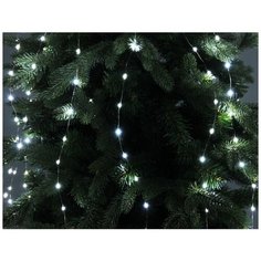 Гирлянда ЛУЧИ (роса), 120 ультра ярких холодных белых mini-LED огней на серебристой проволоке, 6*2 м+3 м, контроллер, у Snowhouse