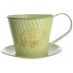 Кашпо БОННЬЁ, цинк, зелёное, 23x20x13 см, Kaemingk 842769